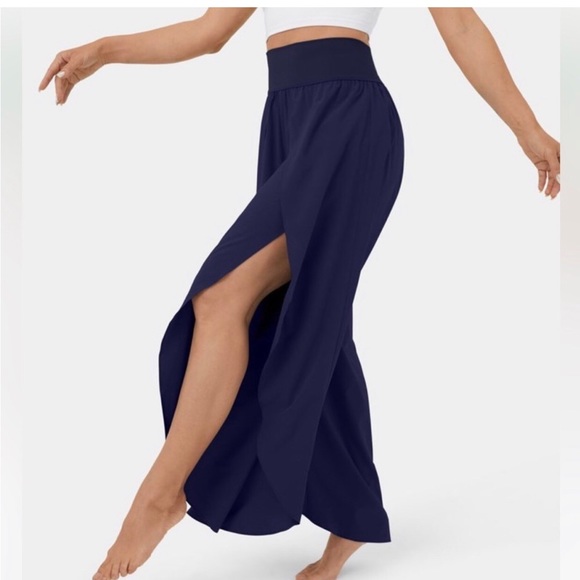 Halara Breezeful High Waisted Palazzo Flowy Split Wide Leg Pants Size XL - Picture 3 of 4